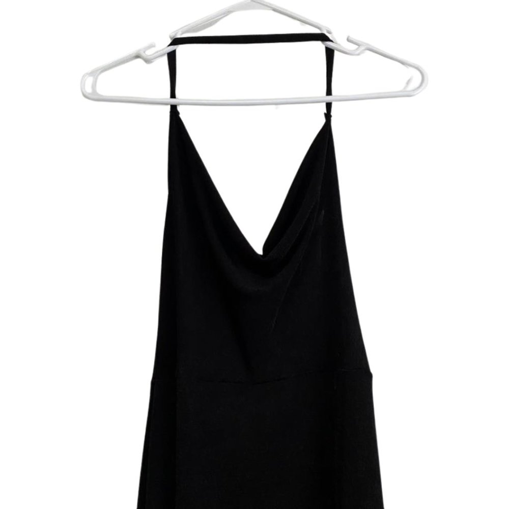 Free People Intimately Black Cowl Neck Strappy Back Maxi Dress Small Slit - Picture 5 of 10